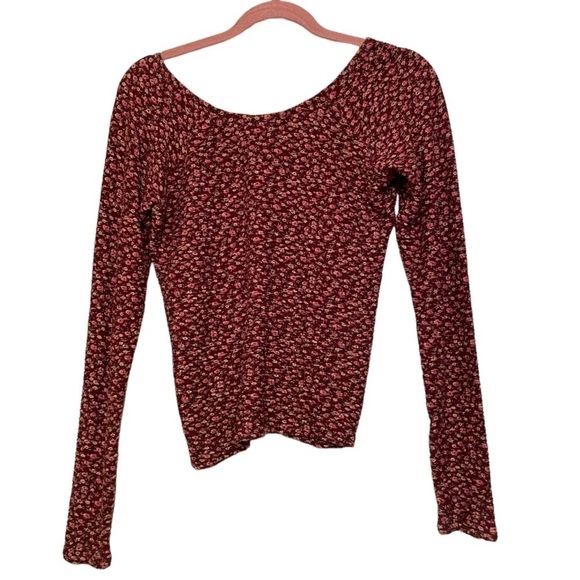 Hollister Floral Long Sleeve Crop Top Size Large (L) - Picture 4 of 4